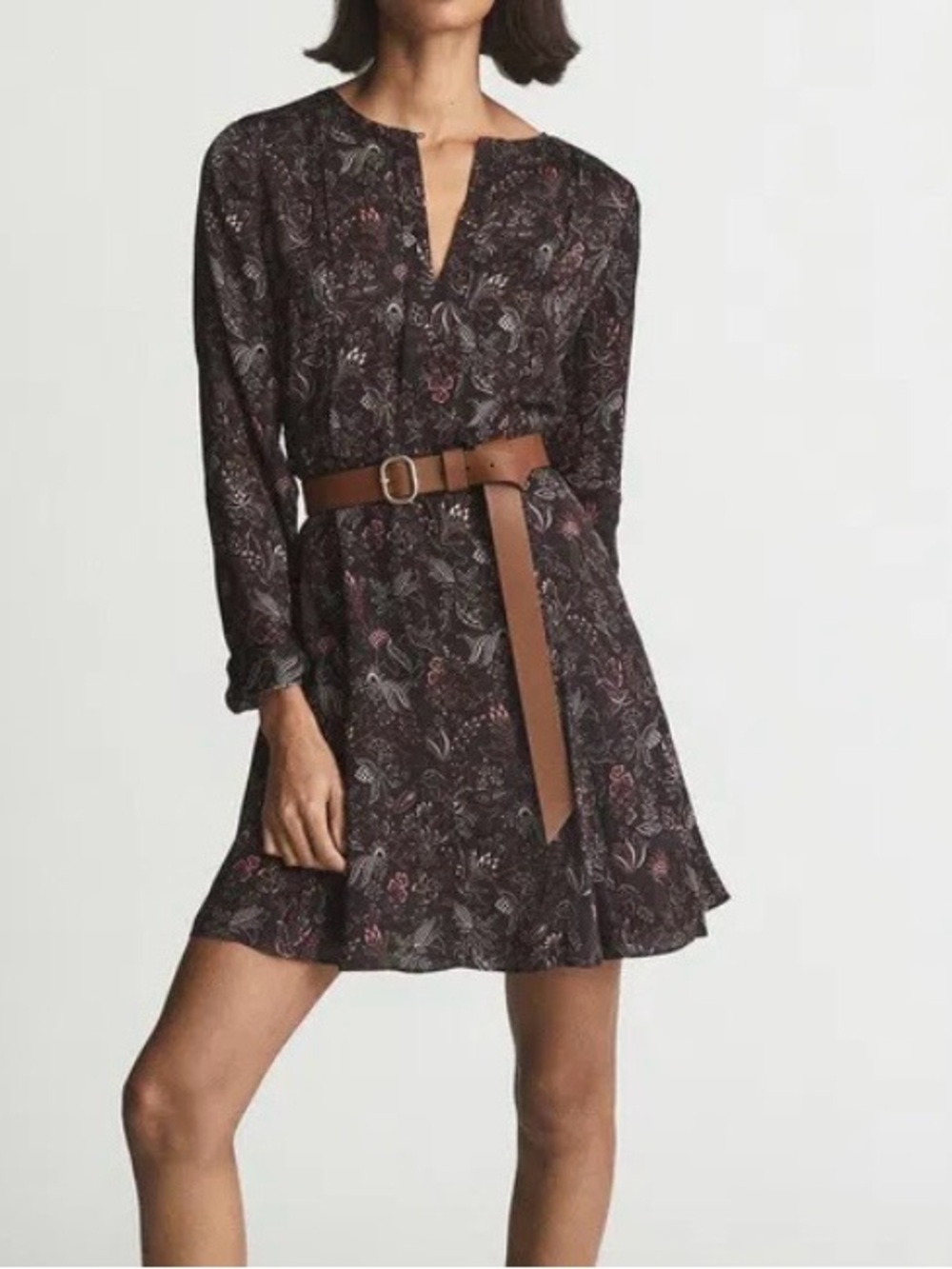 Reiss Billie Floral Printed Mini Dress